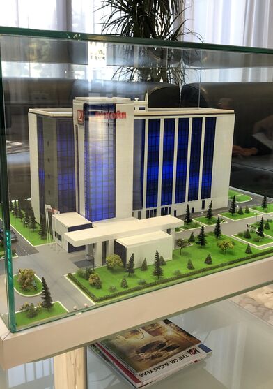 Интерактивный архитектурный макет офисного здания РИТЭК (ЛУКОЙЛ)